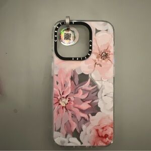 Casetify Impact iPhone 15 Pro Case- Pretty Blush- Clear Black & Pink. Verified.